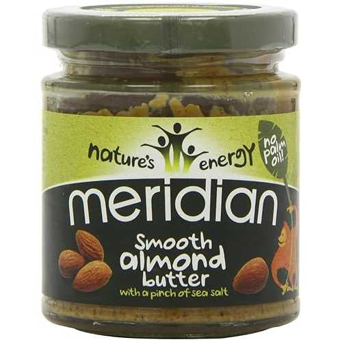 Meridian - 生まれながら扁桃牛酪 スムース 塩入り口・入口 100% - 170g (6 個入り口・入口) Meridian - Natural Almond Butter Smooth With Salt 100% - 170g (Case of 6)
