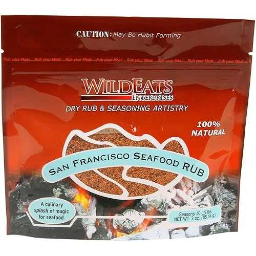 WildEats サンフランシスコ シーフード 優しいこと、3 薬局衡オンス、12 風呂敷き包み Wild Eats WildEats San Francisco Seafood Rub, 3 Oz., 12-Pack