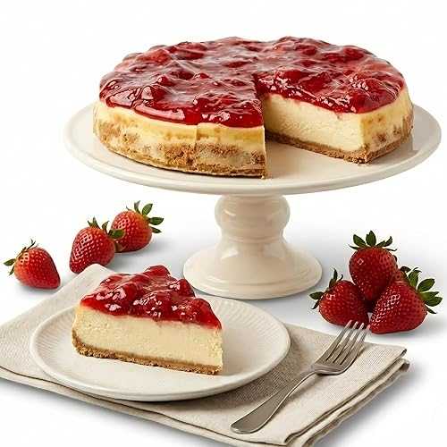 ANDY ANAND CHOCOLATIER Sugar Free Strawberry Cheesecake 9\" / Amazingly Delicious \u0026 You Won\u0027t Believe It\u0027s Diabetic-Friendly / Freshly Made With California Cream Cheese, Perfect For Women, Men and Kids (2.6 lbs)"