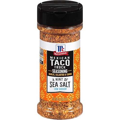 McCormick A Hint of Sea Salt Mexican Taco Truck Seasoning, 4.27 薬局衡オンス (Pack of 6)