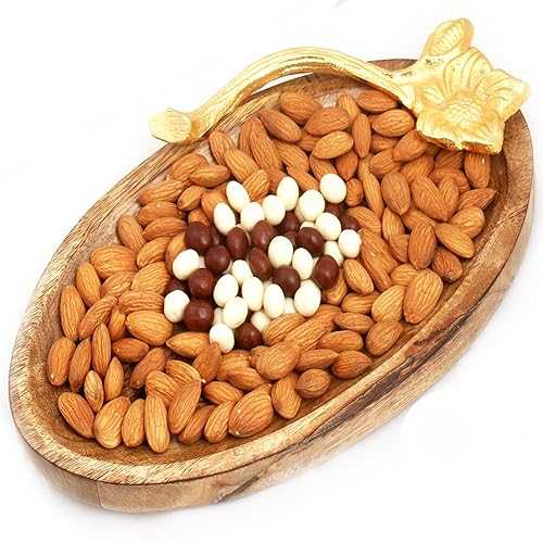 Ghasitaram Gifts Diwali Gifts - Hamper - Wooden Almond and Nutties Platter