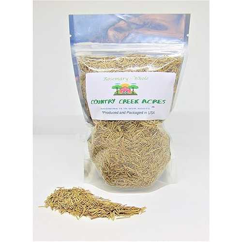 5 lbs Whole Rosemary Seasoning - An aromatic, sweet, nutty, piney flavor. - A delicious seasoning and a beautiful garnishment for your dishes. - Country Creek LLC COUNTRY CREEK ACRES GROWING IS IN OUR ROOTS 5 lbs Wh