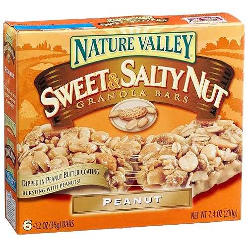 General Mills Nature Valley Sweet \u0026 Salty Nut Granola Bars, Peanut, 6-Count Boxes (Pack of 12)