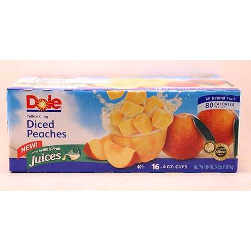 Dole Yellow Cling Diced Peaches (16 - 4 薬局衡オンス cups) now インチ 100% fruit juices