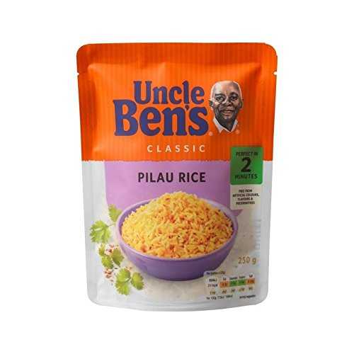 アンクルベンズ 陰電子レンジライスピラウ 250g - 4個容器に並べる UNCLE BEN\u0027S Uncle Bens Microwave Rice Pilau 250g - Pack of 4
