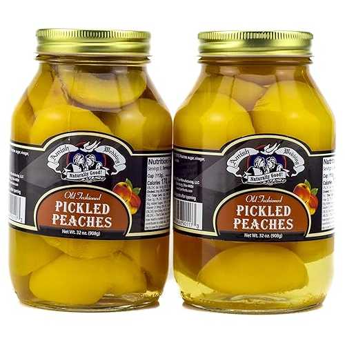 Amish Wedding Pickled Peach Halves 32薬局衡オンス (Pack of 2)