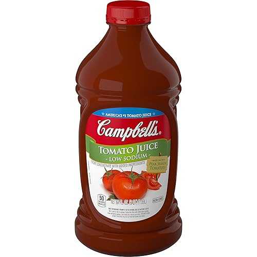 Campbell\u0027s 赤ナス清涼飲料水、低ソジウム、64 薬局衡オンス (4 個風呂敷き包み) Campbell\u0027s Tomato Juice, Low Sodium, 64 Ounce (Pack of 4)