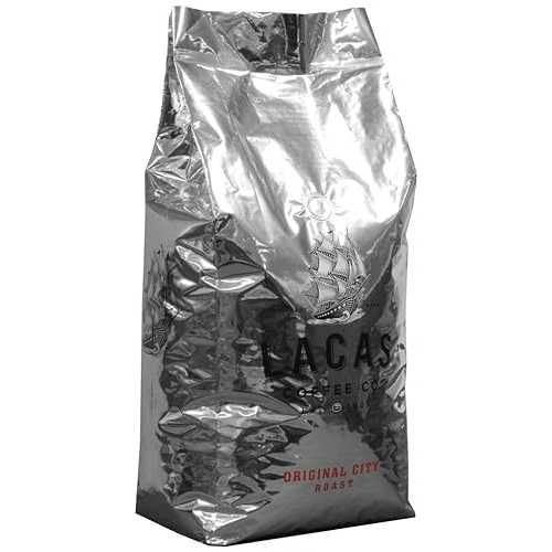 Lacas Coffee Company 100% コロンビア産カフェイン受け答え全粒豆 5 重量ポンド Lacas Coffee Company 100% Colombian Decaffeinated Whole Bean 5 lbs.