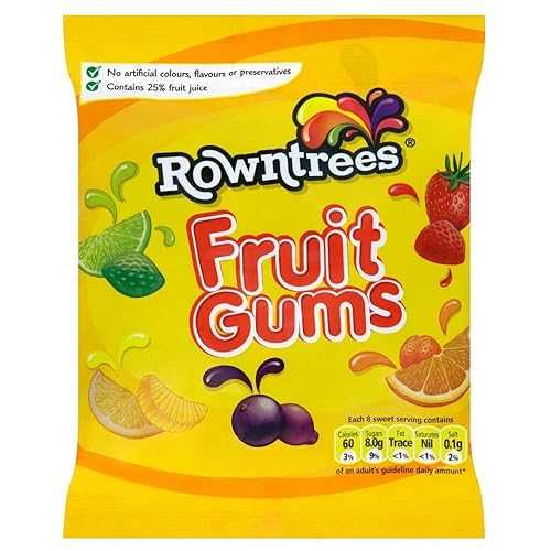 ラウンツリーのフルーツチュインガム (170g) - 6 個風呂敷き包み Rowntree\u0027s Fruit Gums (170g) - Pack of 6