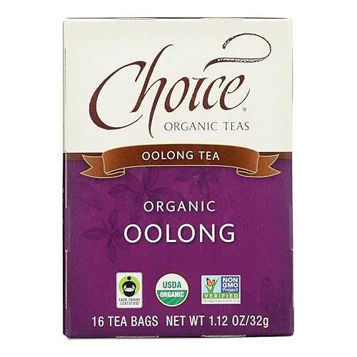 Choice Organic Teas 烏龍茶 - 16 御茶御徒面子 - 6 個入り口・入口入れもの - 95%+ オーガニック - Choice Organic Teas Oolong Tea - 16 Tea Bags - Case of 6 - 95%+ Organic -