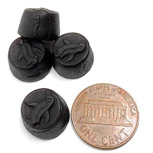 Dulcefina Chocolate and Sweets Danish Pinguine Salty Licorice Patilles (Saltpastiller) (2.200 Lbs)