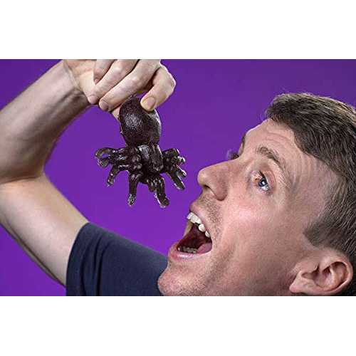 タランチュラグミ 2 容器に並べる - 大きくて凝ったな葡萄の細蟹です。 2 Pack{s} Gummy Tarantula- A Large, Detailed Grape Arachnid.