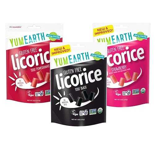 YumEarth Organic Licorice Lovers Variety Pack, 5薬局衡オンス(Pack of 6), Allergy Friendly, Strawberry, Pomegranate, Black Licorice, Gluten Free, Non-GMO, Vegan, No Artificial Flavors or Dyes