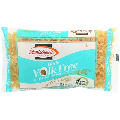 MANISCHEWITZ Yolk Free Wide Noodles, 12-Ounce Bags (Pack of 12)