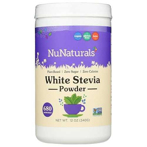 Nunaturals NuStevia White Stevia Powder, 12 薬局衡オンス (340 g) (Pack of 3)