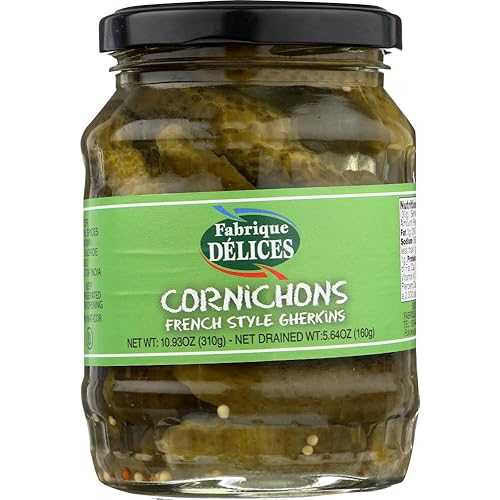 (容れものではありません) Cornichons フレンチ 表現スタイル ガーキン 硝子 ジャー Fabrique Delices (NOT A CASE) Cornichons French Style Gherkins Glass Jar