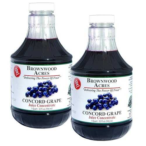 FruitFast - Concord Grape Juice Concentrate \"Cold Filled\"" 2 QUARTS, 64 Day Supply"
