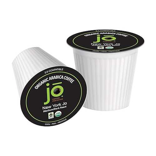NEW YORK JO: 96 Cup Case, Medium Dark Roast Organic Coffee for Keurig K-Cup Compatible Brewers, Fresh Seal Single Serve, Smooth Rich Complex, Signature Blend, Fair Trade Kosher, Buy インチ Bulk Jo Coffee