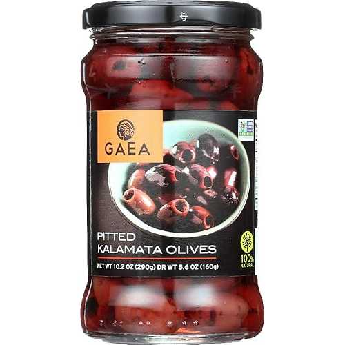 Gaea 種抜きカラマタ オリーブ、5.8 薬局衡オンス瓶 (8 個風呂敷き包み) Gaea Pitted Kalamata Olives, 5.8-Ounce Jars (Pack of 8)