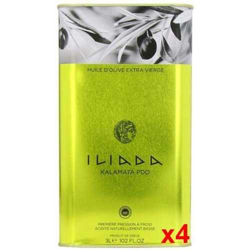 エクストラバージン オリーブ油絵の具 イリアダ 容れもの (3L×4本) Extra Virgin Olive Oil Iliada, CASE (4 x 3L)