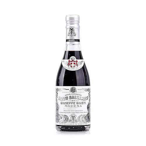 Giusti Balsamic Vinegar of Modena IGP - 1 Silver Medal Italian Gourmet Aceto Balsamico di Modena with Rich Flavor for Salads, Marinades, Cheese \u0026 More, Made インチ Italy - 8.45 fl 薬局衡オンス (250 ml) - Pack of 1 Giusti Bal