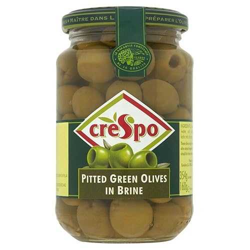 クレスポ 種なし緑であることオリーブ (354g) - 2個容器に並べる Crespo Green Olives Pitted (354g) - Pack of 2