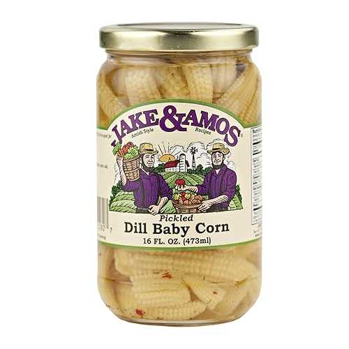 ジェイク\u0026エイモス ピクルスディルベビーコーン 16薬局衡オンス (瓶3個) Jake \u0026 Amos Pickled Dill Baby Corn 16 薬局衡オンス. (3 Jars)