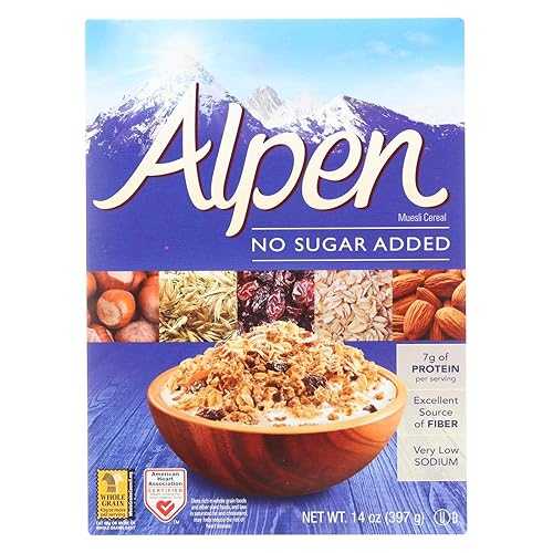 Alpen 精製糖無足し加えるミューズリー 禾穀類 - 12 個入り口・入口 - 14 薬局衡オンス Alpen No Added Sugar Muesli Cereal - Case of 12 - 14 薬局衡オンス.