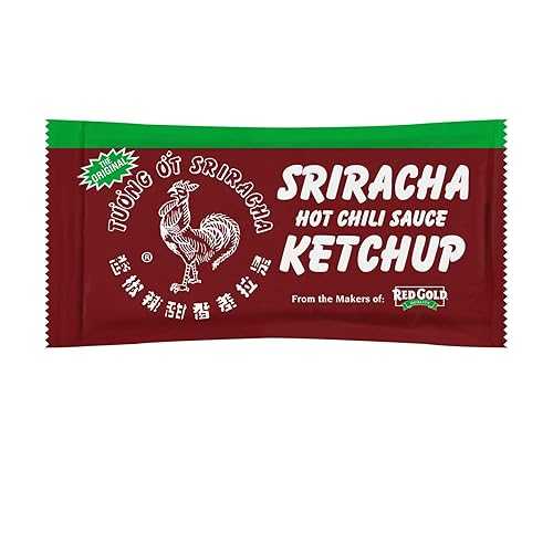 Huy Fong シラチャー 赤茄子 トマトケチャップ パケット; 100~8瓦 Red Gold Huy Fong Sriracha Tomato Ketchup Packets; 100 - 8 gram