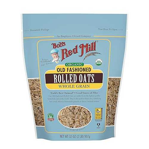 Bob\u0027s Red Mill Organic Old Fashioned Rolled Oats 32 OZ (Pack - 4)