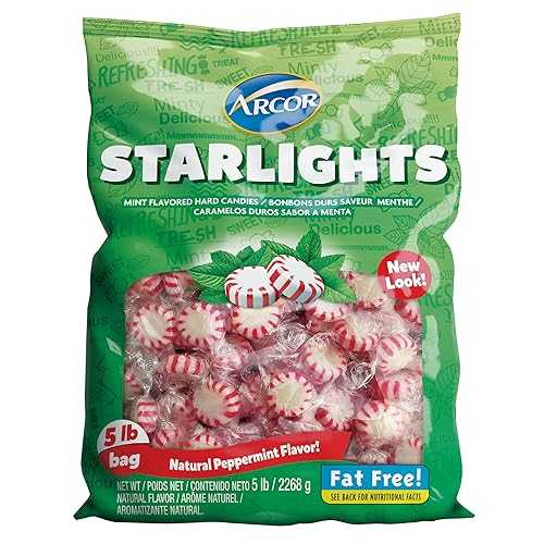 スターライツミント、5英国ポンド。御徒面子 Arcor Starlights Mints, 5 Lb. Bag