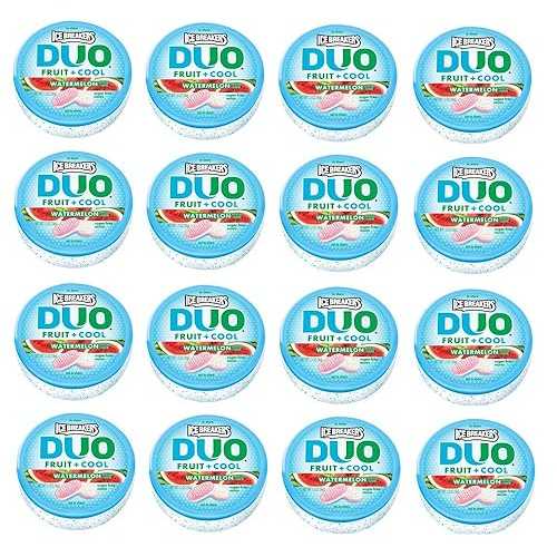 Ice Breakers Duo スイカペパーミント、1.3 薬局衡オンス風呂敷き包み (16 個風呂敷き包み) Ice Breakers Duo Watermelon Mints, 1.3-Ounce Pucks(Pack of 16)