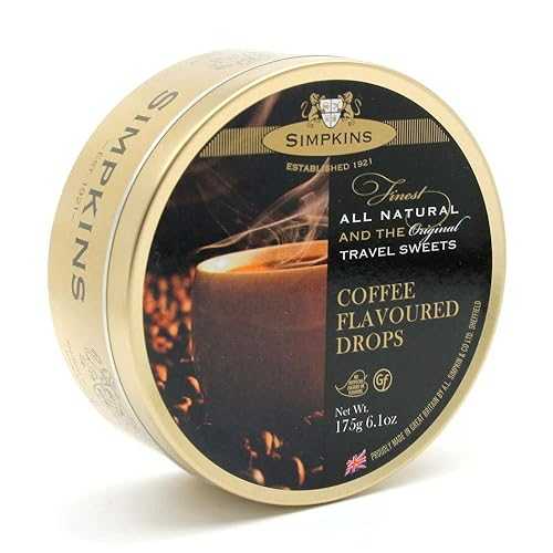 シンプキンズ コーヒーフレーバードロップス 175g、6.1薬局衡オンス (6個容器に並べる) Simpkins Coffee Flavoured Drops 175g, 6.1薬局衡オンス (Pack of 6)