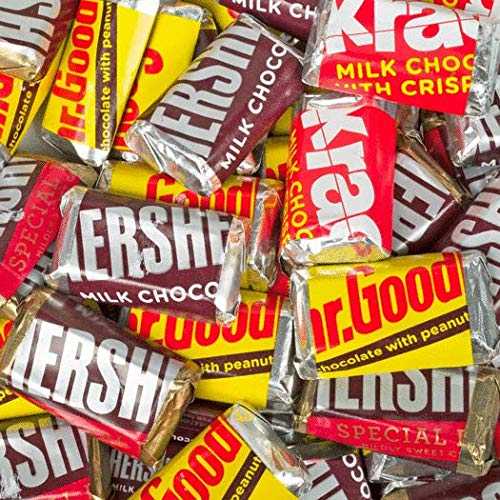 WH Candy Miniatures 25重量ポンド Bulk Chocolate - Milk Chocolate, Krackel, Mr. Goodbar, Special Dark