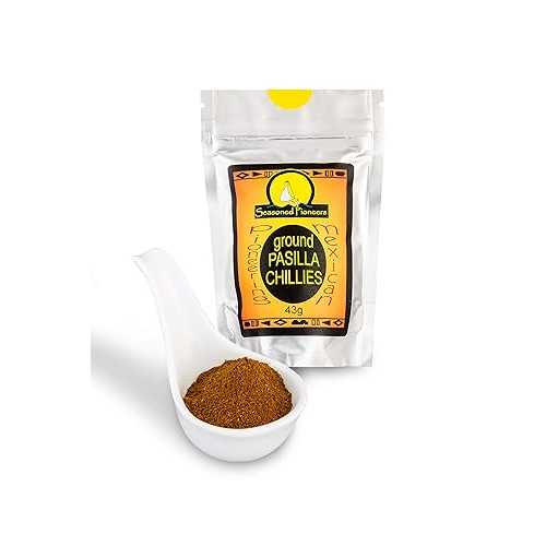 トウガラシ - Pasilla Chillies Ground Seasoned Pioneers Chillies - Pasilla Chillies Ground