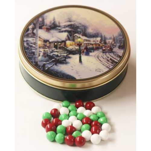 Scott\u0027s Cakes クリスマス 黒茶 ダッチ ペパーミント 小さな村のクリスマス缶 Scott\u0027s Cakes Christmas Chocolate Dutch Mints インチ a Small Village Christmas Tin
