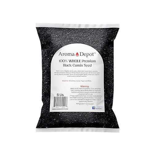 Aroma Depot Black Cumin Seeds 5重量ポンド Raw WHOLE (Nigella sativa) 100% Pure Whole Premium Non-GMO NON-Irradiated \u0026 Gluten Free I Healthy Spice I Egyptian Black Seeds (Black caraway)