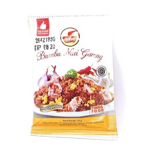 フィナ ウレグ ブンブ ナシゴレン (チャーハン調味料)、25 瓦 (10 袋) Finna Uleg Bumbu Nasi Goreng (Fried rice Seasoning), 25 Gram (10 Sachets)