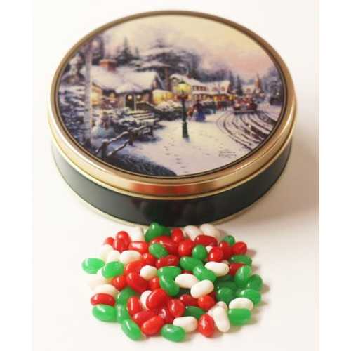 Scott\u0027s Cakes クリスマス入り合わせる ゼラチン木ノ実 ジェリービーンズ ミニヴィレッジ クリスマス缶入り口・入口 Scott\u0027s Cakes Christmas Mix Jelly Belly Jelly Beans インチ a Mini Village Christmas Tin
