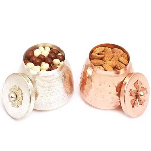 Ghasitaram 差し上げ物 ディワリ 差し上げ物 - 金属元素 扁桃と木ノ実 Barnis Ghasitaram Gifts Diwali Gifts - Metal Almonds and Nutties Barnis