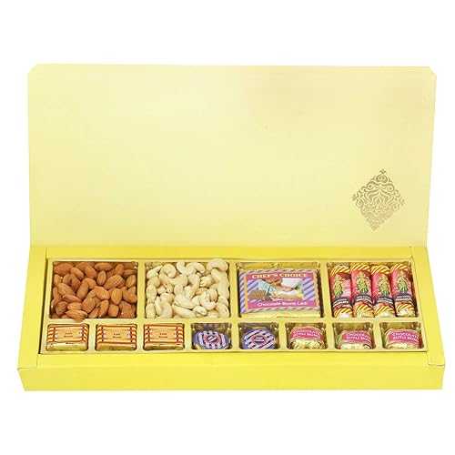 Ghasitaram Gifts Diwali Gifts Diwali Chocolates - Classic Almonds Cashews Chocolate Cracker Box