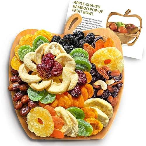 A Gift Inside Apple Dried Fruit Gift Tray Turns into Fruit Basket, Dried Fruit \u0026 Trail Mix - Corporate Gifting, Holiday Gifting