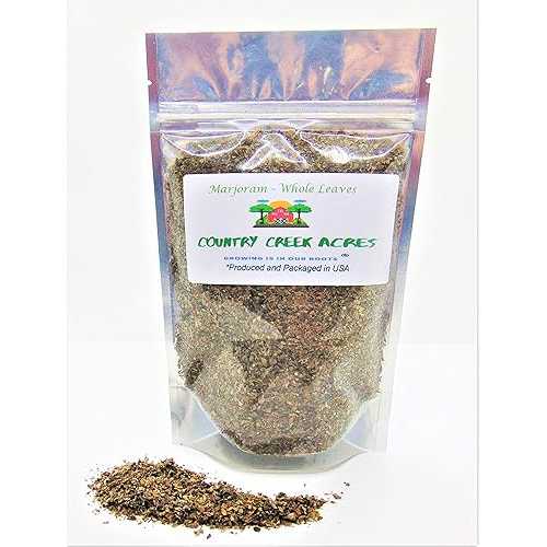 COUNTRY CREEK ACRES GROWING IS IN OUR ROOTS 5 Pound Marjoram, Whole Dried and Chopped, A hearty flavor, bold taste and vibrant aroma -NON- GMO- Country Creek LLC