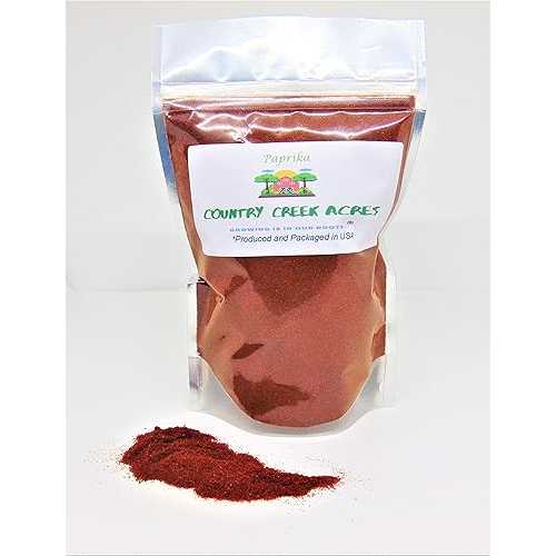 5 lbs Paprika Seasoning- A popular seasoning インチ many cuisines, mild インチ flavor without strong notes of heat or sweetness - Country Creek LLC COUNTRY CREEK ACRES GROWING IS IN OUR ROOTS 5 lbs Paprika Seasoning- A popula