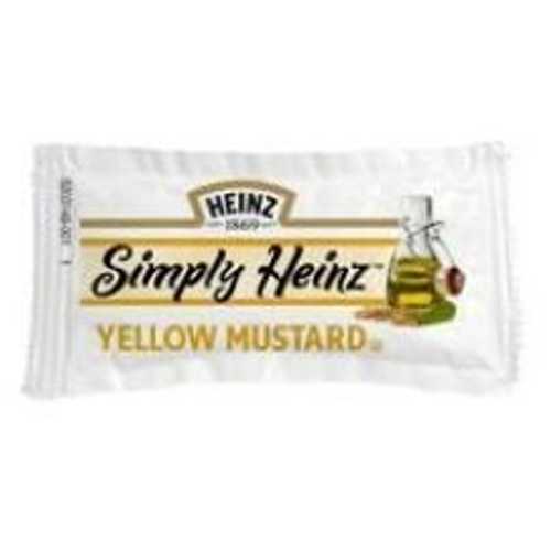 シンプリー ハインツ 黄色 洋芥子、5.5 瓦 -- 1 入れものあたり近所 200 個。 Simply Heinz Yellow Mustard, 5.5 Gram -- 200 per case.
