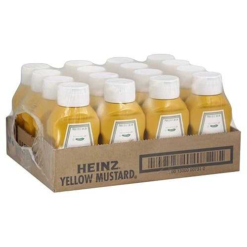 ハインツ 黄色 洋芥子、13 薬局衡オンス -- 1 入れものあたり近所 16 個。 Heinz Yellow Mustard, 13 Ounce -- 16 per case.