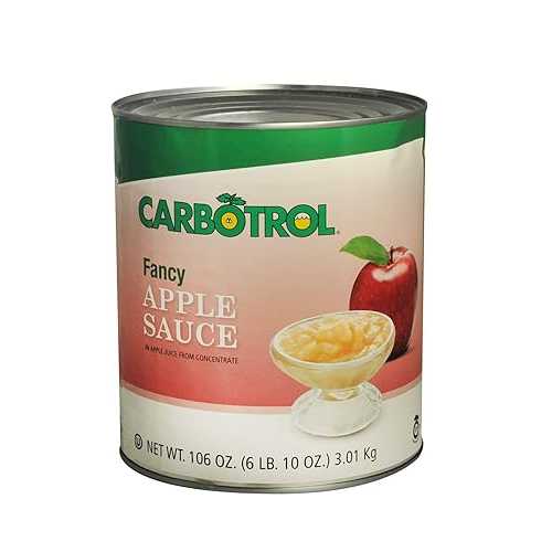 カーボトロール #10 清涼飲料水入り口・入口缶詰フルーツ、アップル出どころ (容れものあたり近所 6 ~ 104 薬局衡オンス缶) Carbotrol #10 Juice Packed Canned Fruit, Applesauce (6 - 104薬局衡オンス Cans per Case)