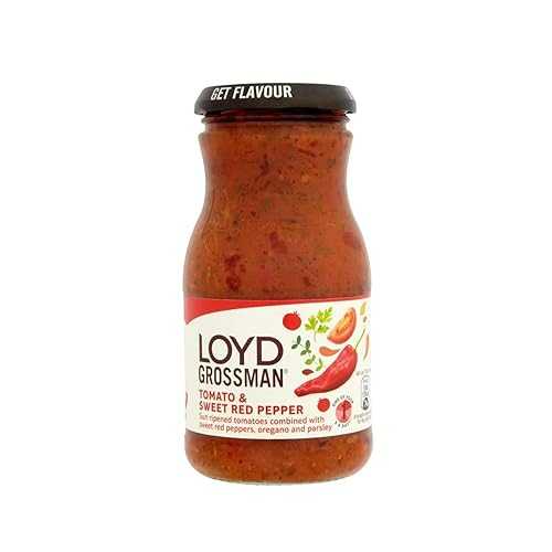 Loyd Grossman Pasta Sauce - Tomato \u0026 Sweet Red Pepper (350g) - Pack of 2