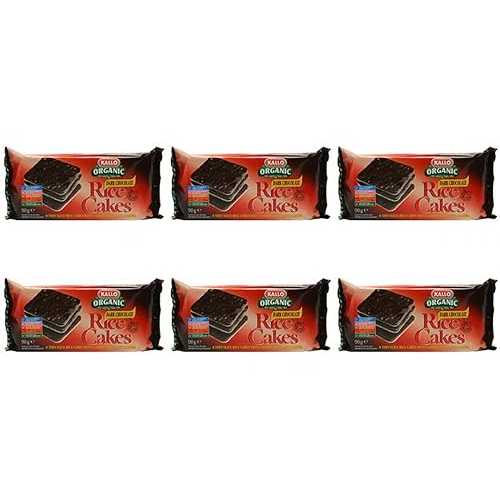 (6 Pack) - Kallo - Rice Cakes Dark Chocolate / 90g / 6 Pack Bundle