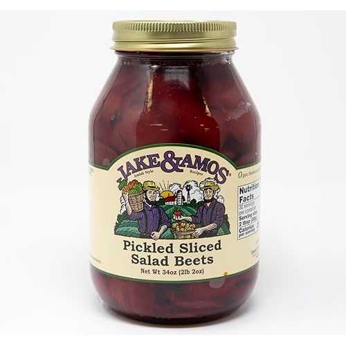 Jake \u0026 Amos Pickled Sliced Salad Beets 34 Oz. (2 Jars)